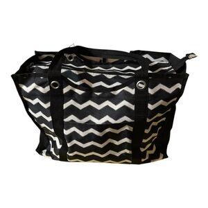 Thirty-One Black and White Chevron Tote